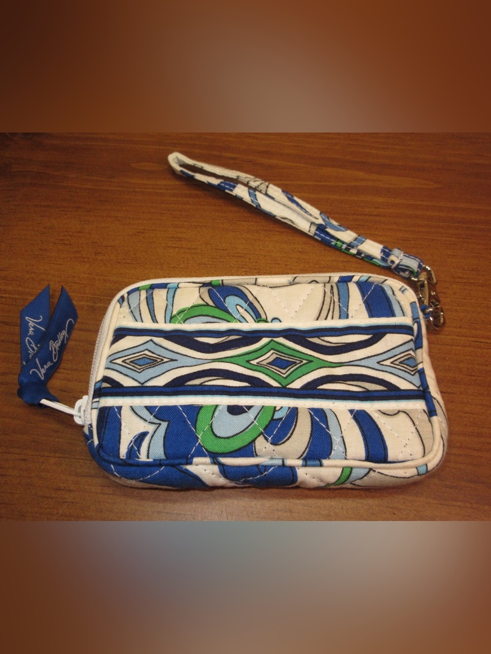 Blue & Green Patterned Women’s Wristlet